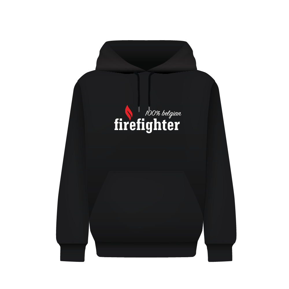 Hoodie belgian firefighter - zwart/navy