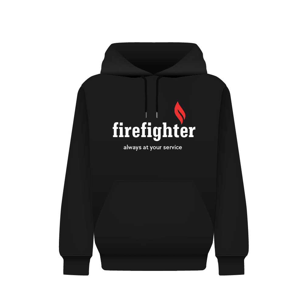 Hoodie firefighter - zwart/navy