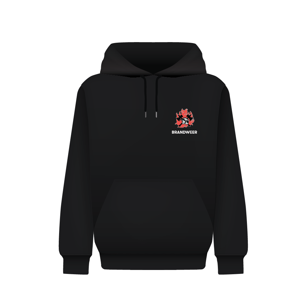 Hoodie brandweer logo - zwart/navy