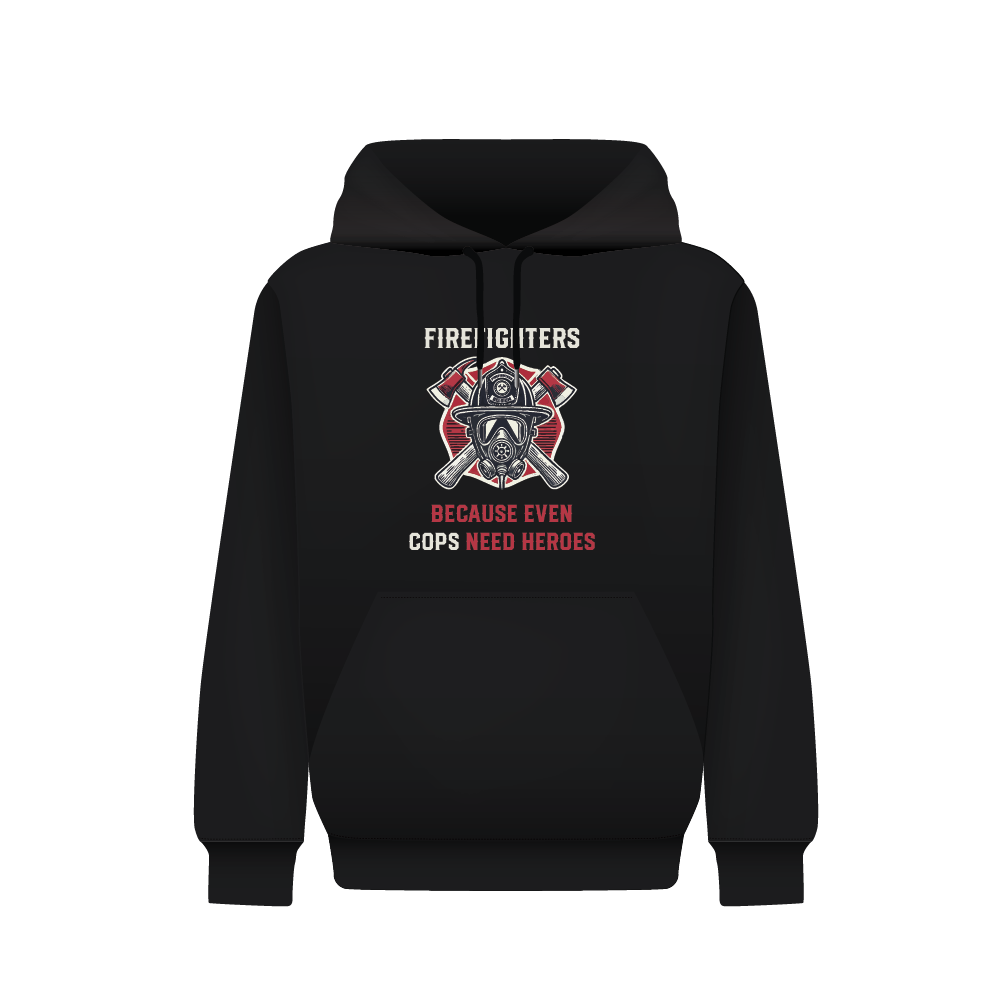 Hoodie cops need heroes - zwart/navy