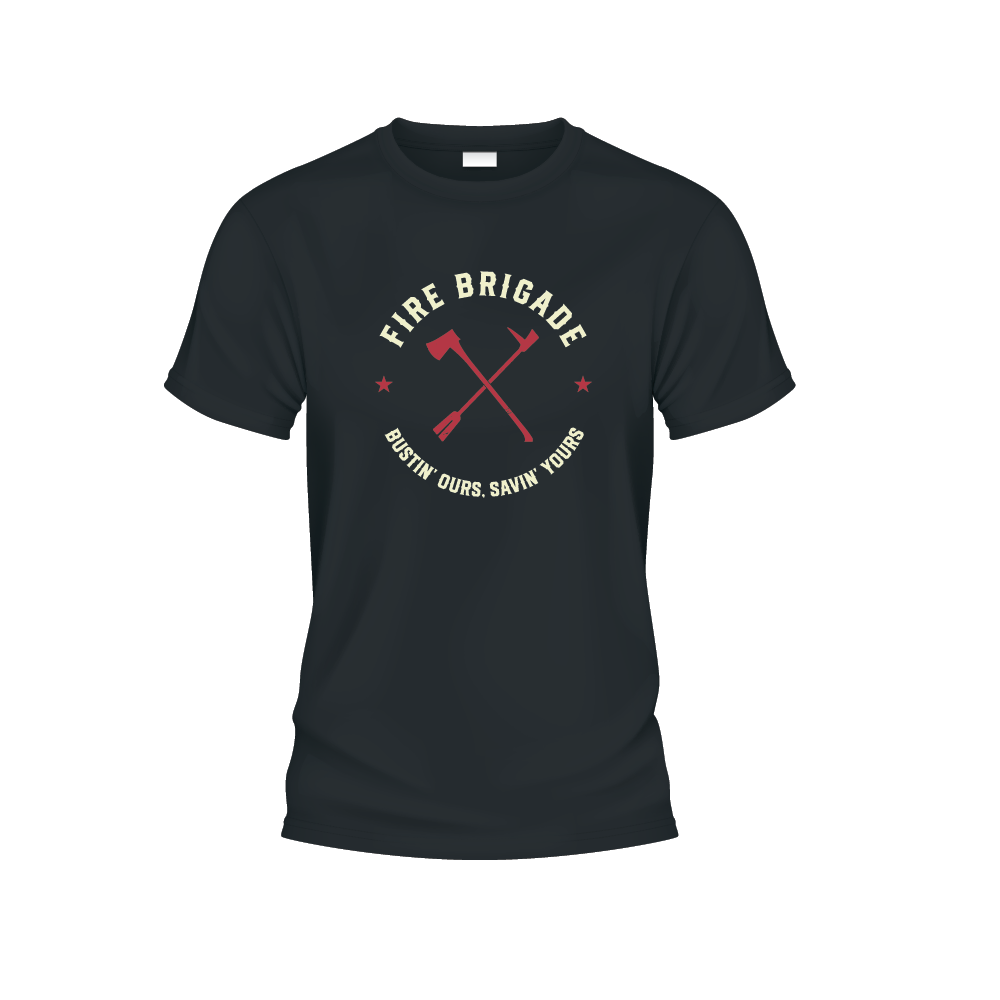 t-shirt Fire Brigade zwart/navy