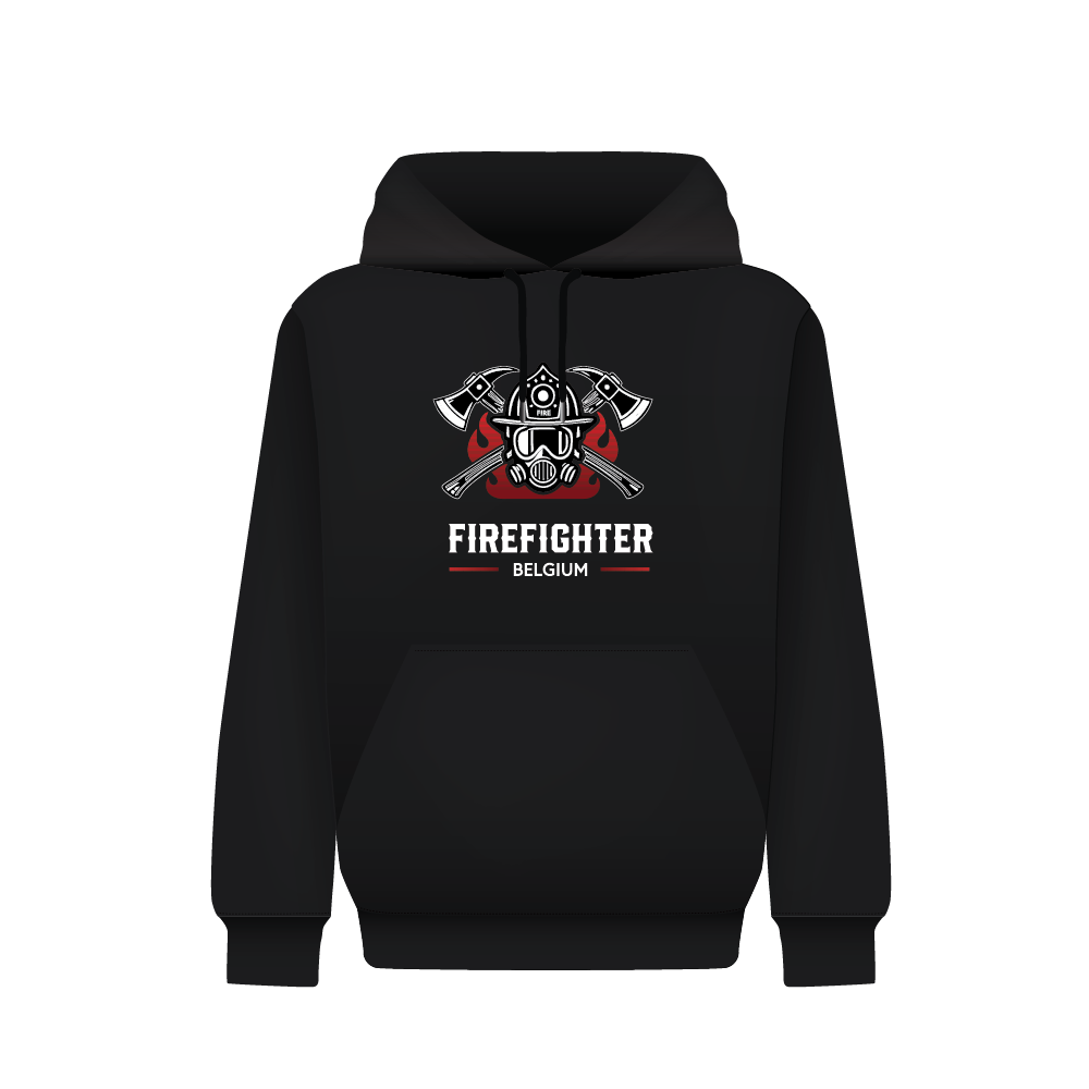 Hoodie firefighter Belgium zwart/navy